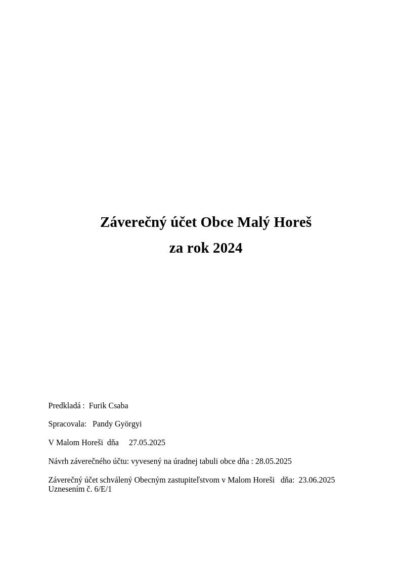 zaverecny ucet