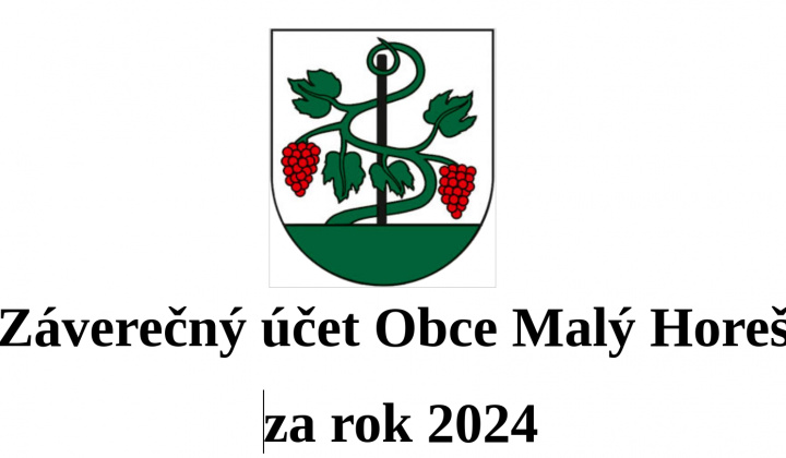 Fotka - Záverečný účet Obce Malý Horeš za rok 2024
